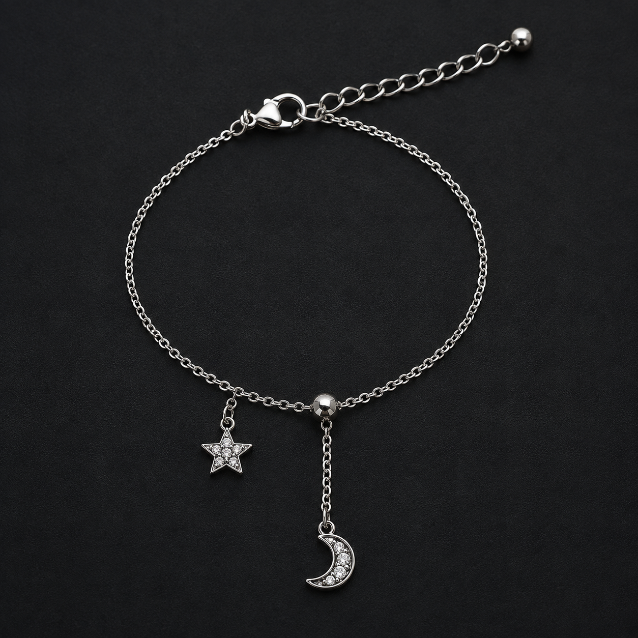 vs-12 Star & Moon Chain Bracelet