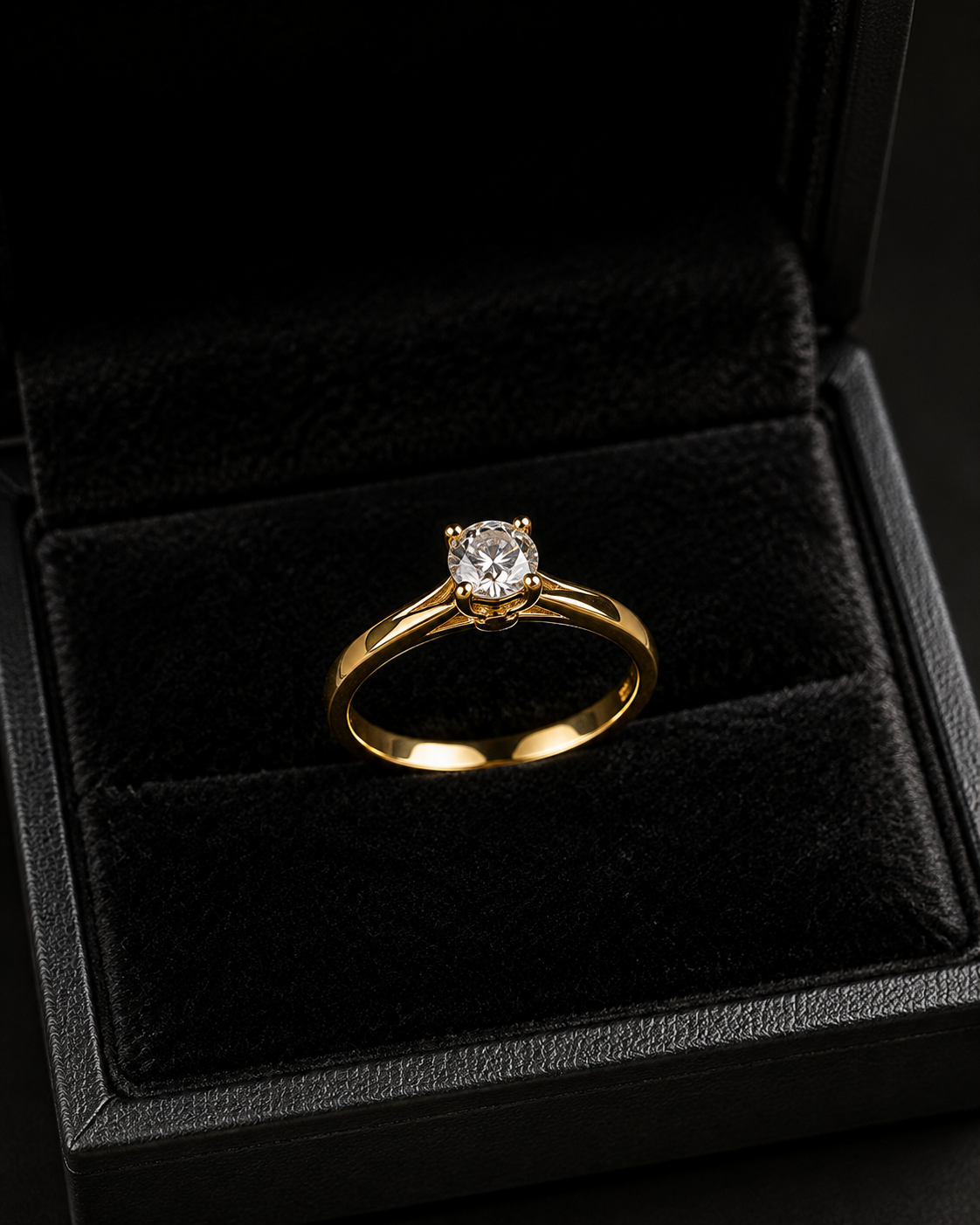 vs-137 Classic Gold Solitaire Ring