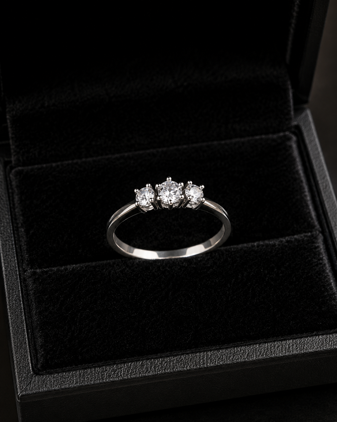 vs-135 Three Stone Crystal Ring