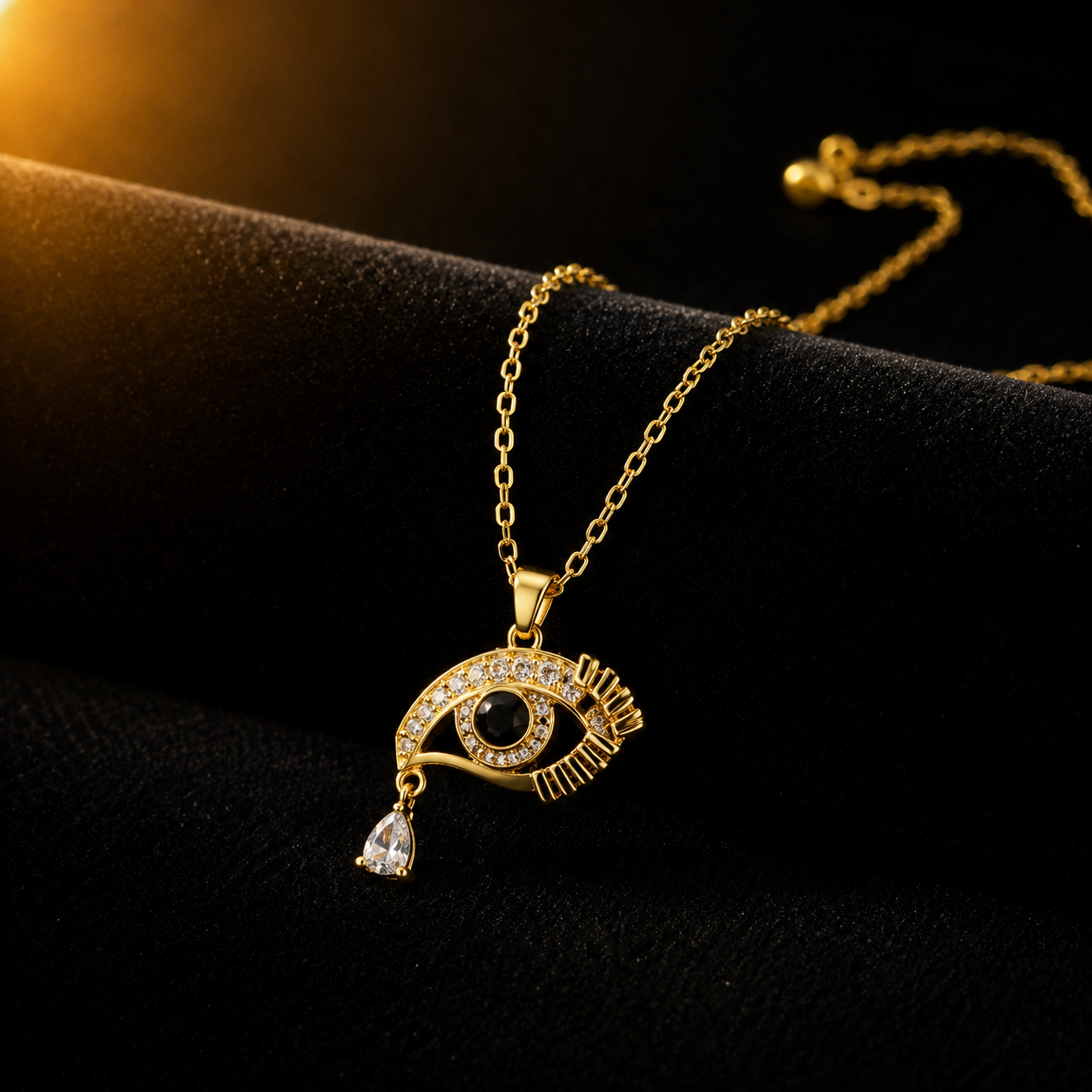 VS-31 Evil Eye Crystal Pendant Necklace