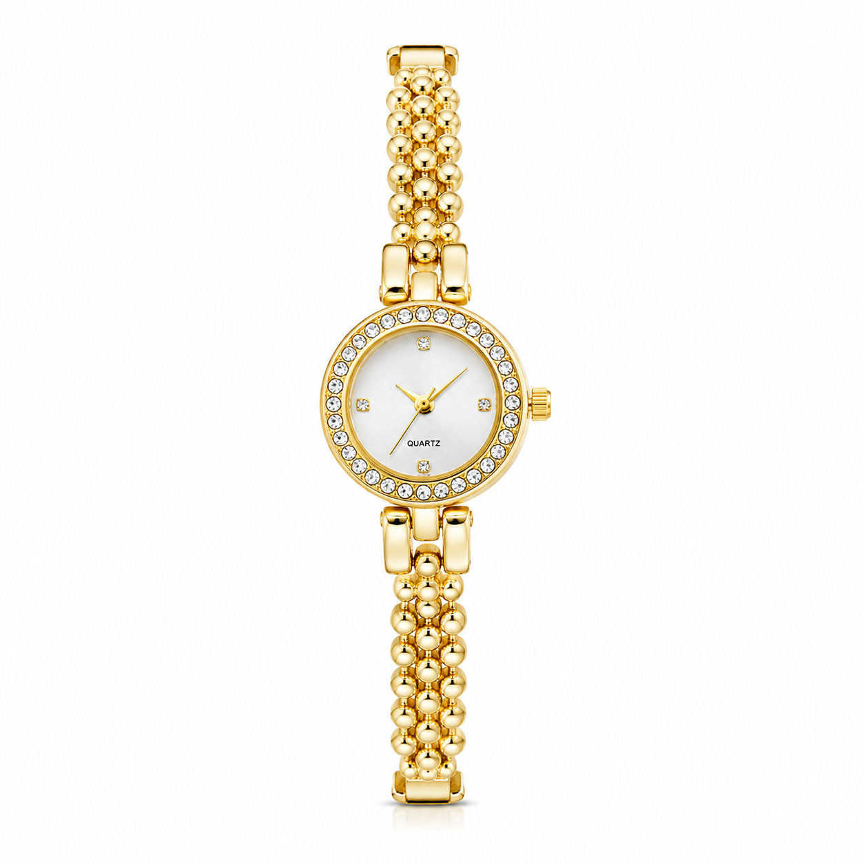 VS-48 Gold Crystal Beaded Watch