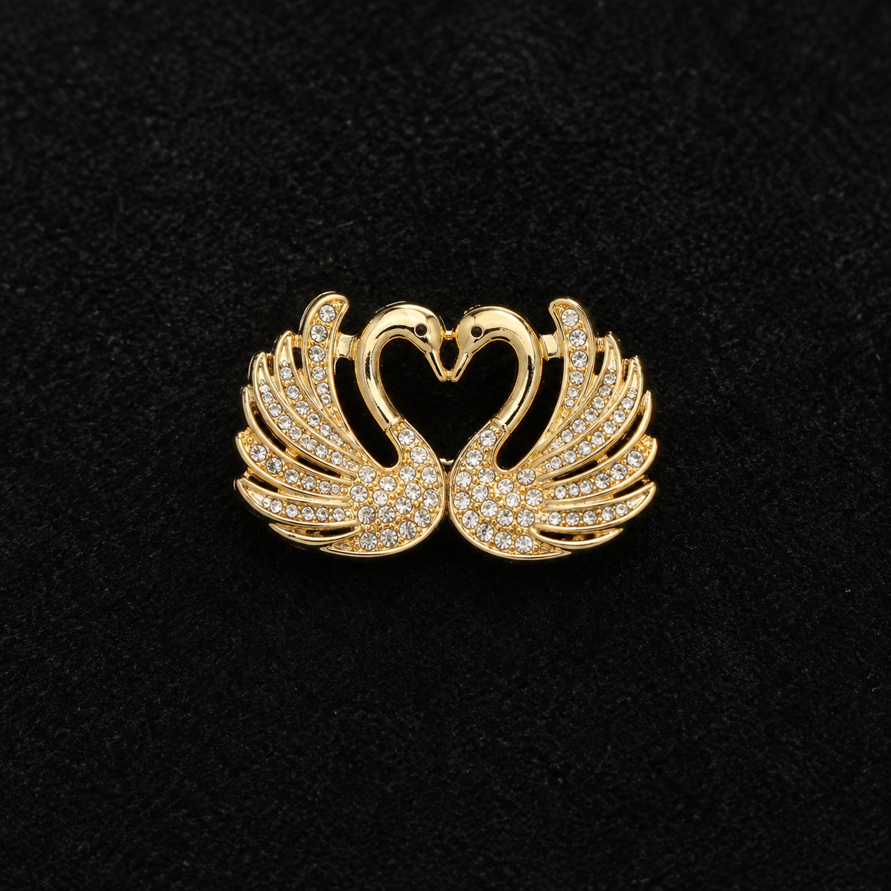vs98 Golden Swan Crystal Hair Clip